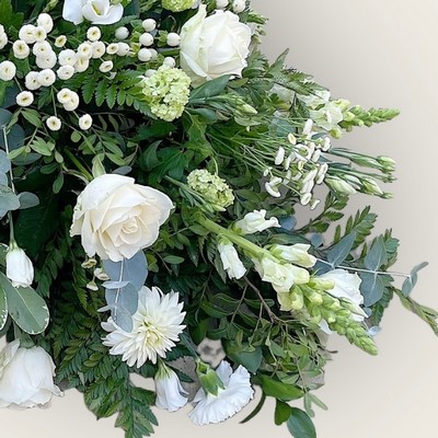 Mixed White Double Ended Casket Spray