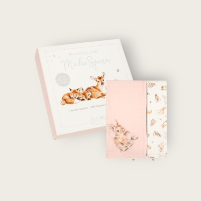 Wrendale 'Little Forest' Woodland Animal Muslin Gift Set