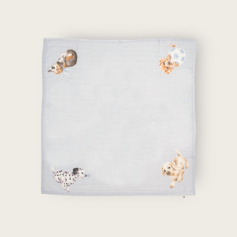 Wrendale 'Little Paws' Dog Muslin Gift Set