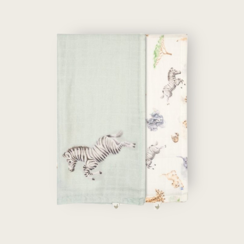 Wrendale 'Little Savannah' African Animal Muslin Gift Set