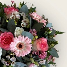 Pink and White Loose Posy