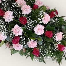 Rose and Carnation Double Ended Casket Spray