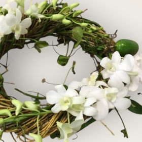 Biodegradable Willow and Dendrobium Wreath