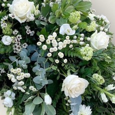 Mixed White Double Ended Casket Spray