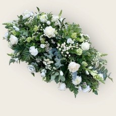 Mixed White Double Ended Casket Spray