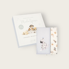 Wrendale 'Little Paws' Dog Muslin Gift Set